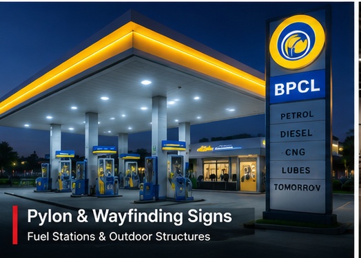 Pylon and wayfinding signs